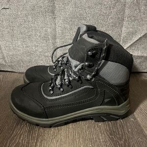 Red Wing Tradeswoman, 6” black waterproof boots , non-metallic safety toe